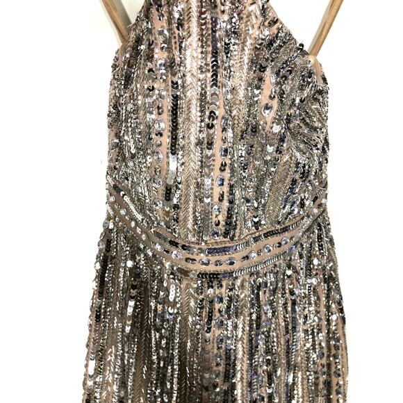 Mac Duggal 93831 Dress Bead Sequin Embellished Strapless Midi Column Nude NWT 2 - Picture 5 of 11